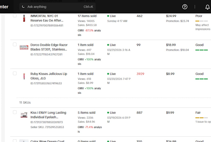 do bulk import and upload products on temu tiktok shopify wix ebay nifty etsy va